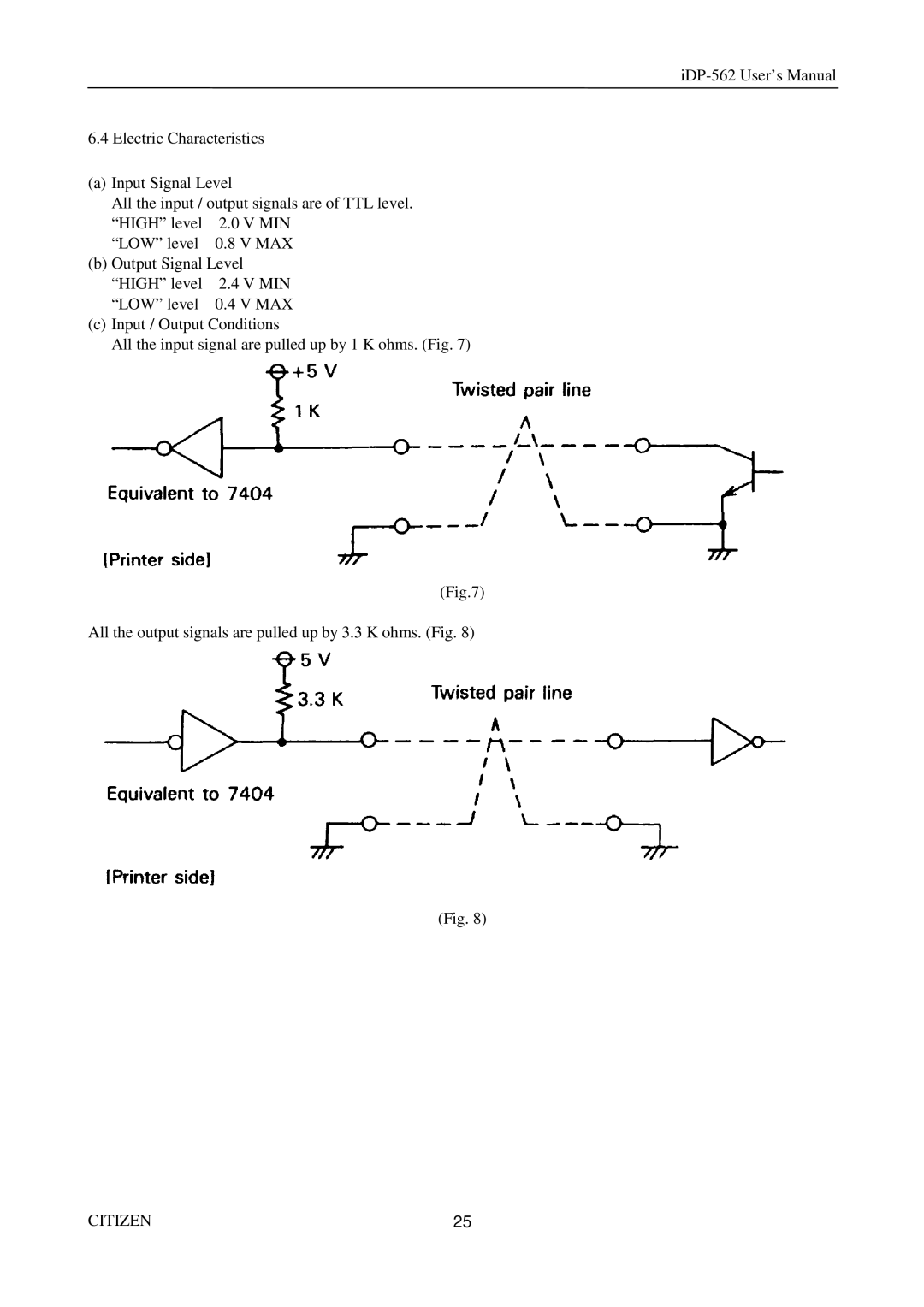 Citizen Systems iDP-562 user manual LOW level 