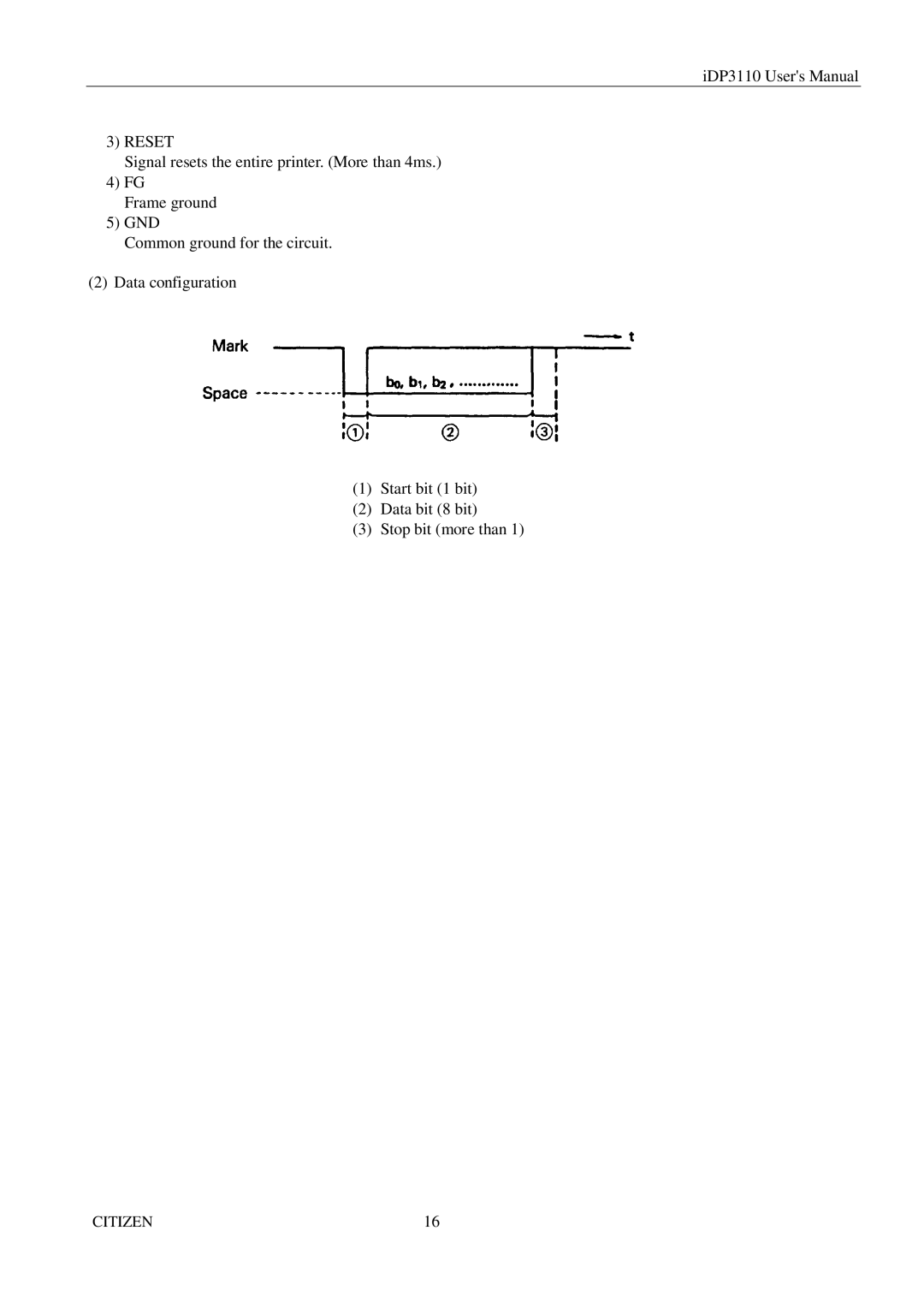 Citizen Systems iDP3110 manual Reset 