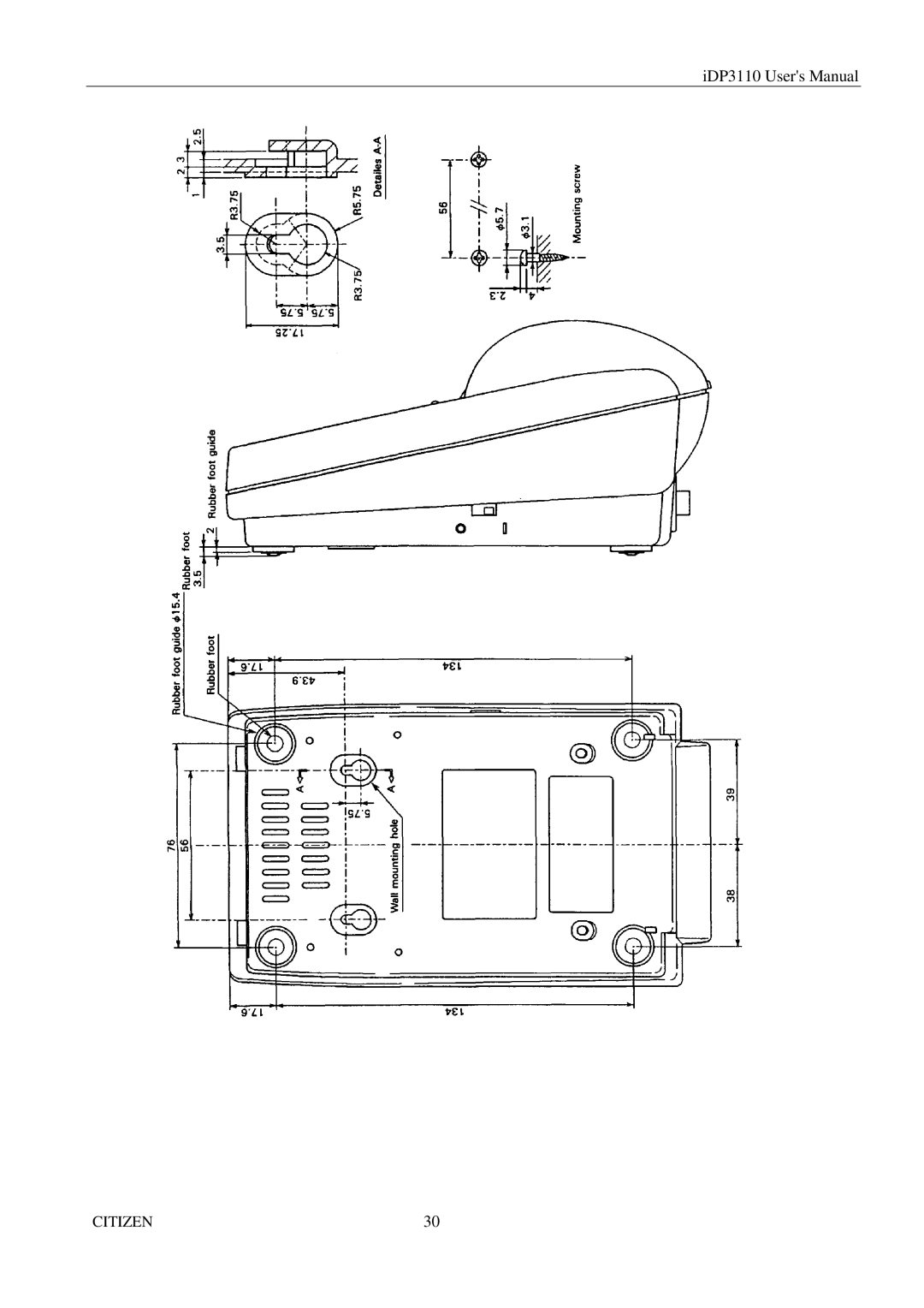 Citizen Systems iDP3110 manual Citizen 