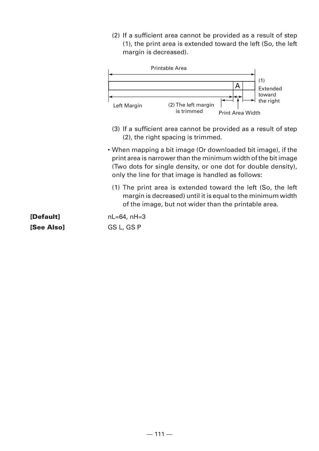 Citizen Systems iDP3240 user manual Default NL=64, nH=3 See Also 