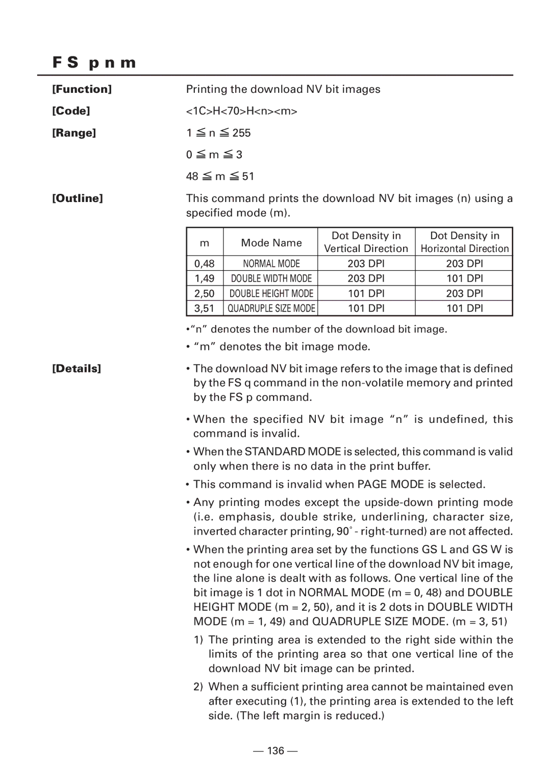 Citizen Systems iDP3240 user manual P n m, Function 