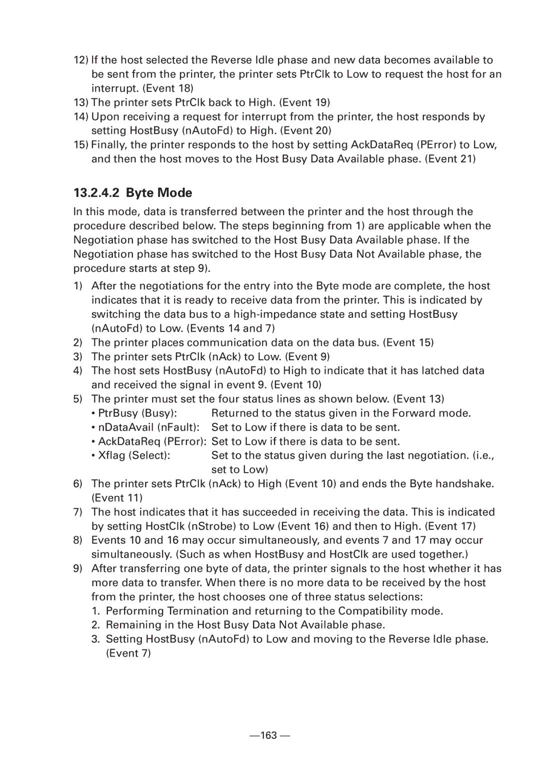 Citizen Systems iDP3240 user manual Byte Mode 