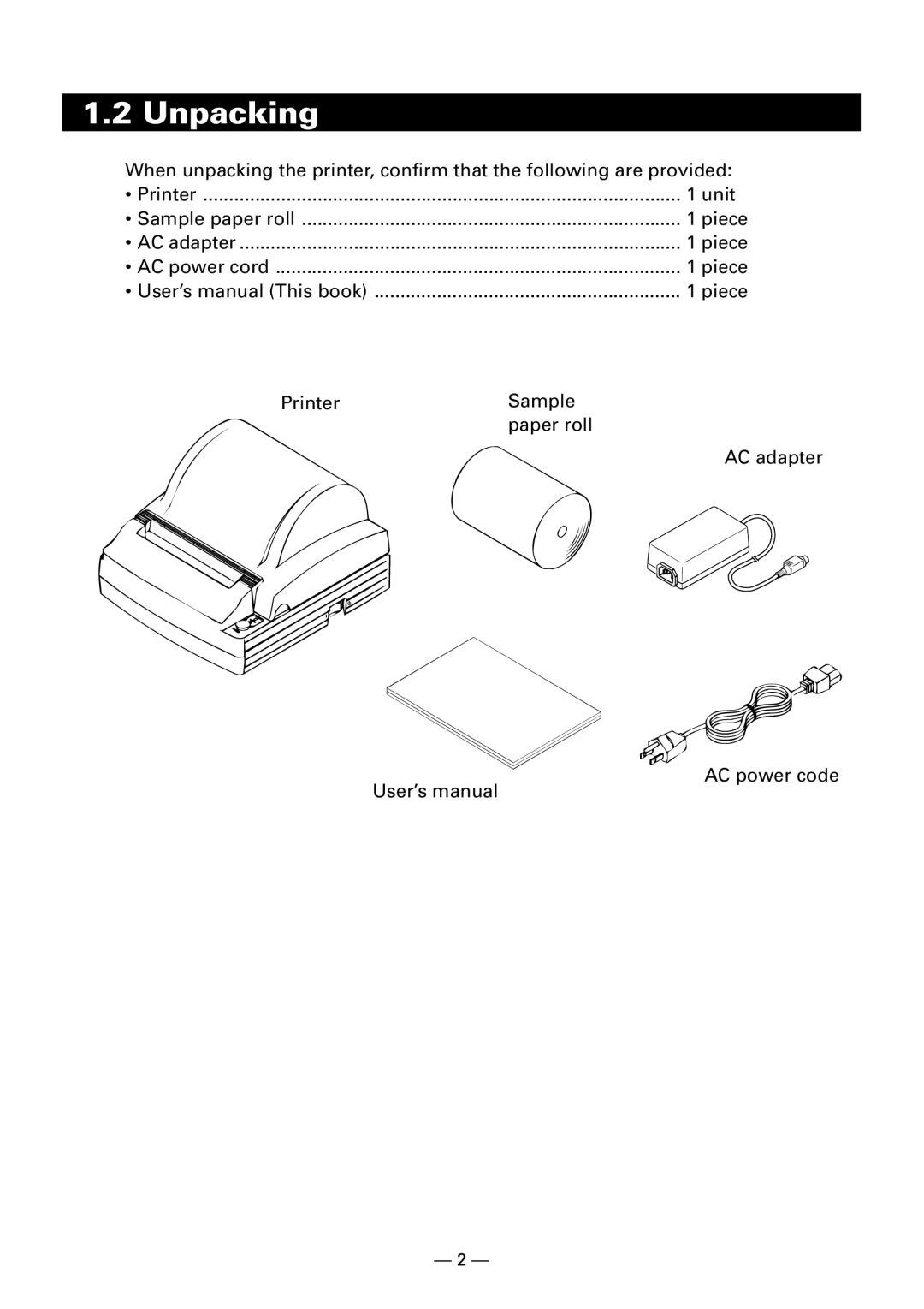 Citizen Systems iDP3240 user manual Unpacking 