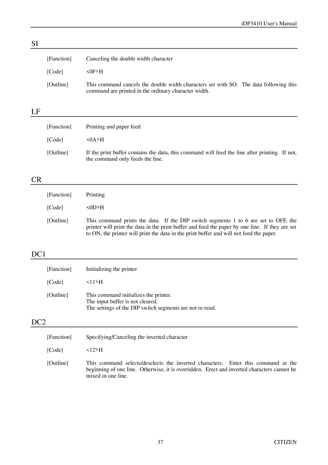 Citizen Systems pmn manual DC1 