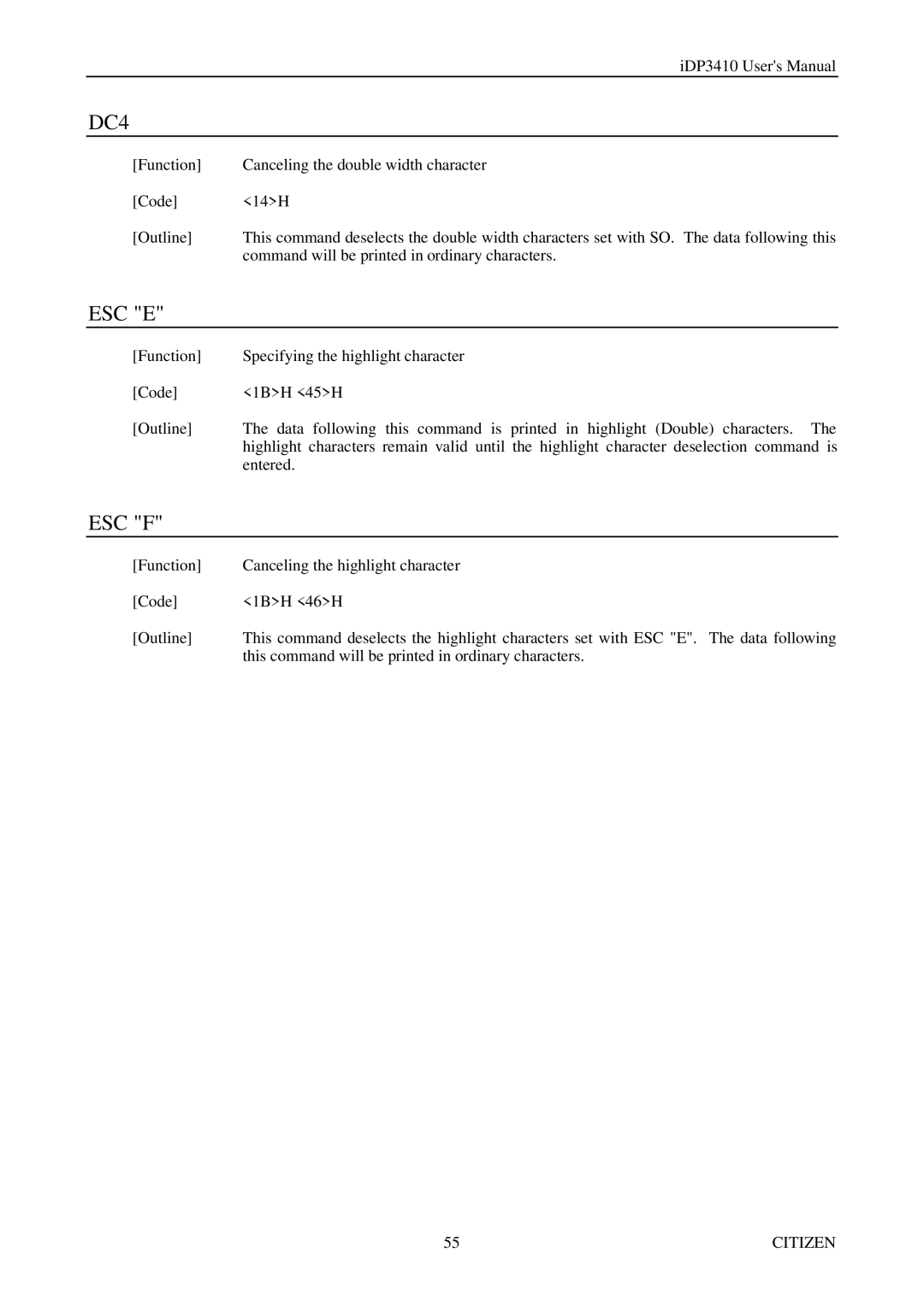 Citizen Systems pmn manual DC4 