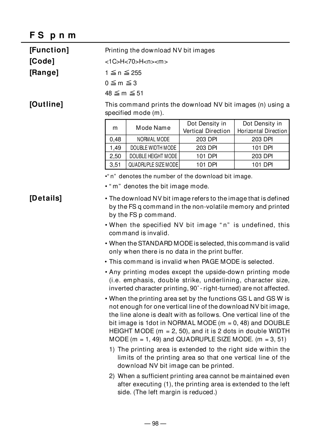 Citizen Systems PPU-231II manual P n m 