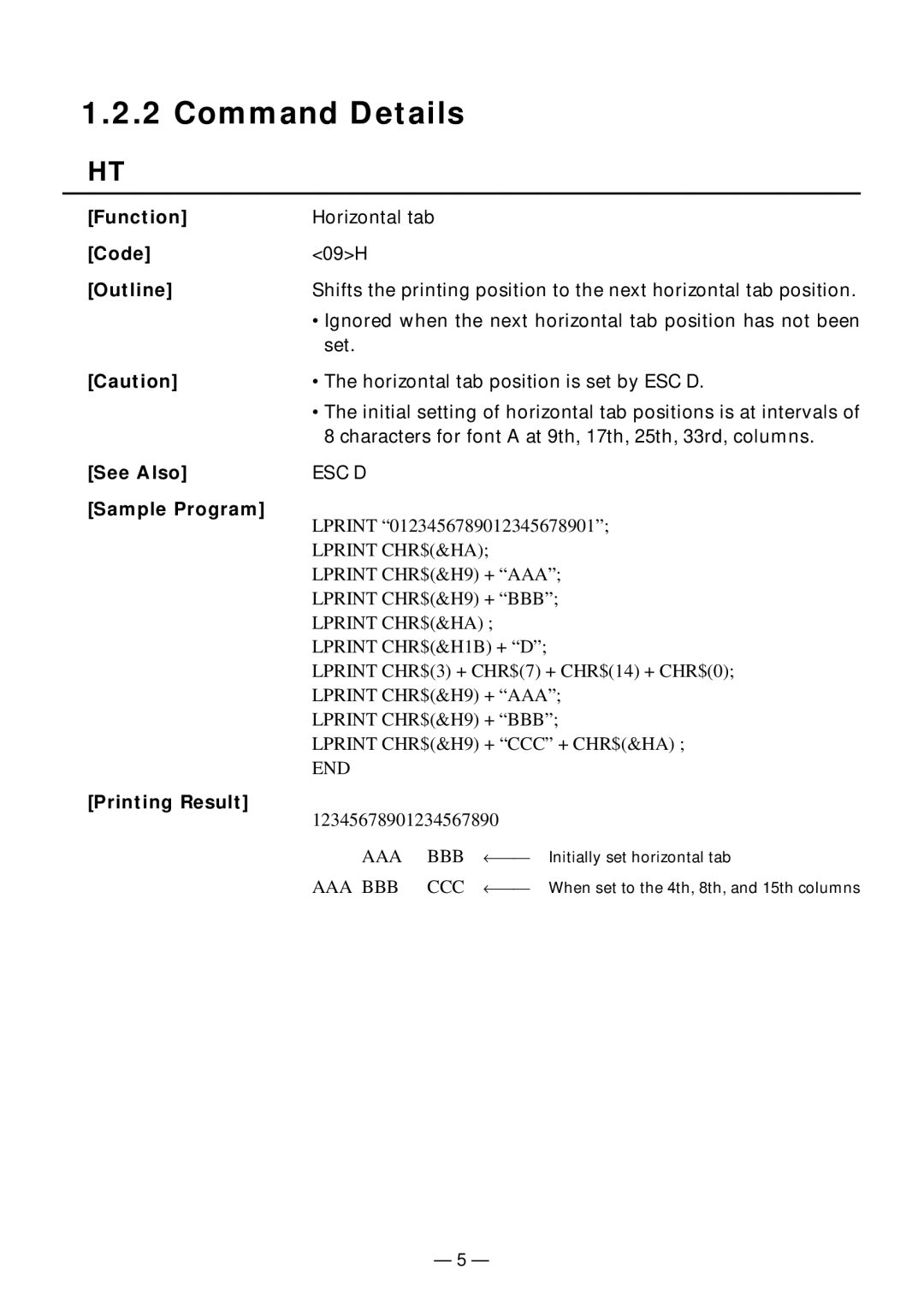 Citizen Systems PPU-231II manual Command Details, See Also 