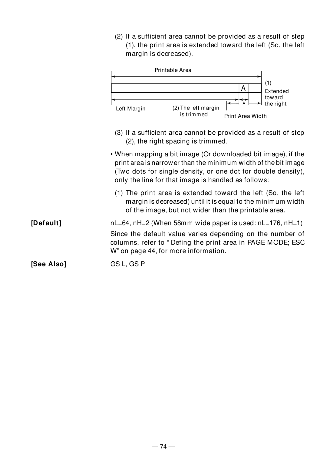 Citizen Systems PPU-231II manual Gs L, Gs P 