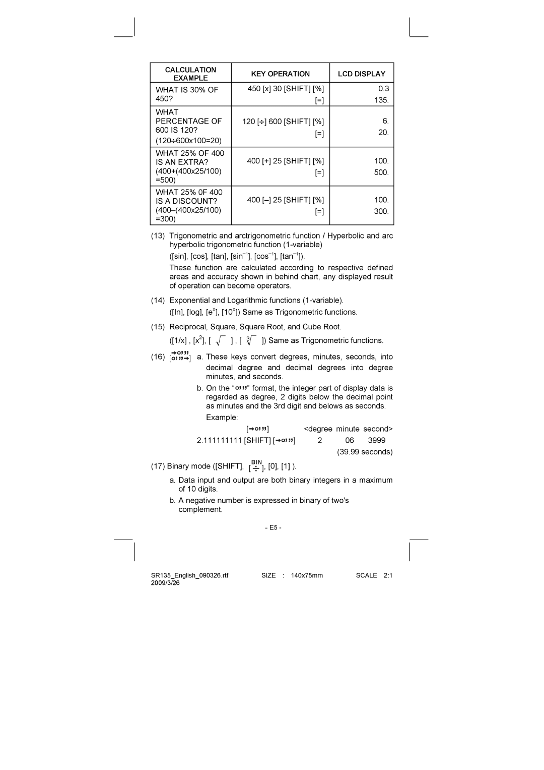 Citizen Systems SR-135N manual What is 30%, Percentage, Is AN EXTRA?, Is a DISCOUNT? 