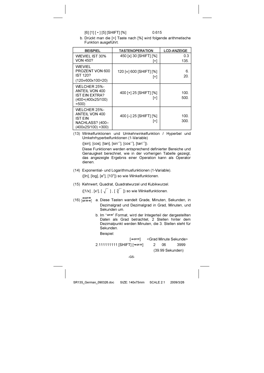 Citizen Systems SR-135N manual Wieviel IST 30%, Prozent VON, Welcher 25% Anteil VON, Ist Ein Extra?, Nachlass? 