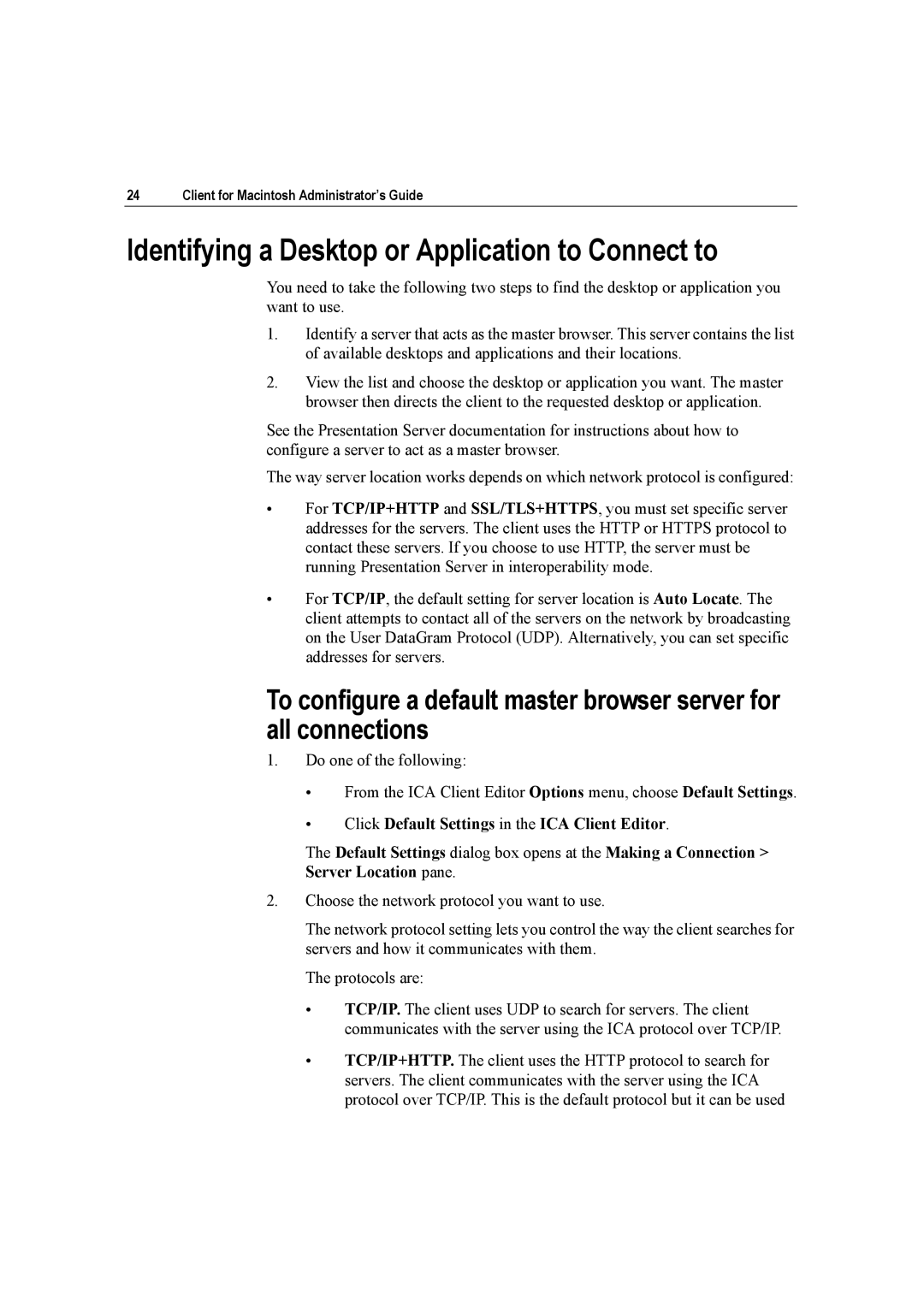 Citrix Systems 10 manual Identifying a Desktop or Application to Connect to 