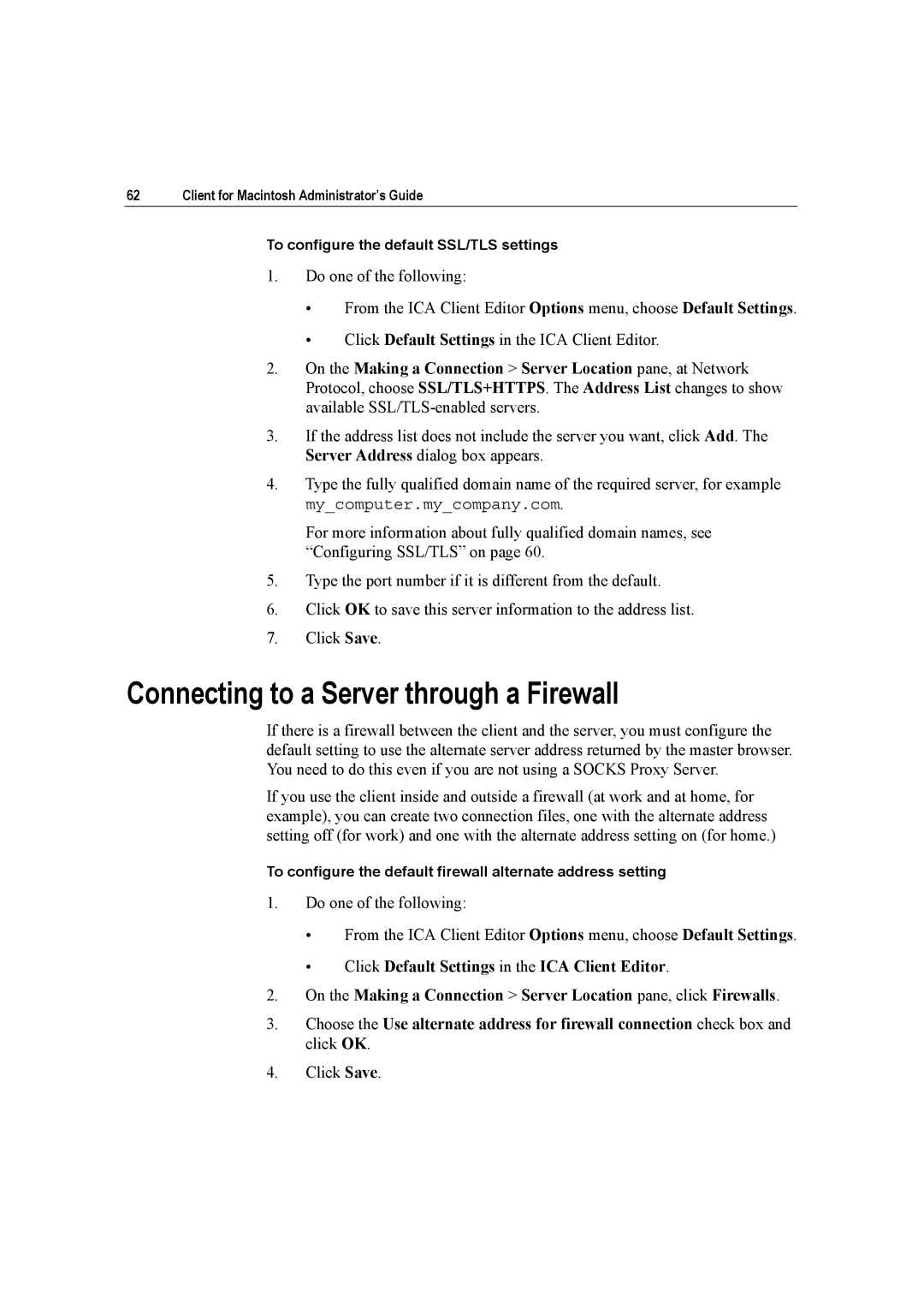 Citrix Systems 10 manual Connecting to a Server through a Firewall 