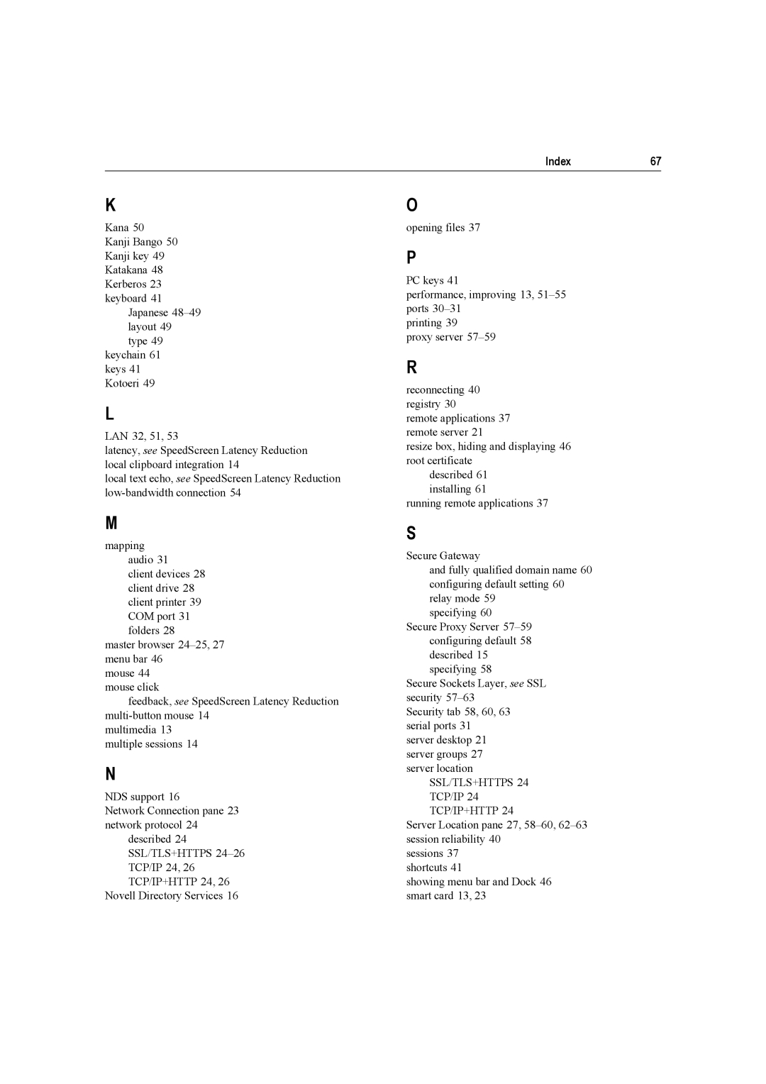 Citrix Systems 10 manual Index67 