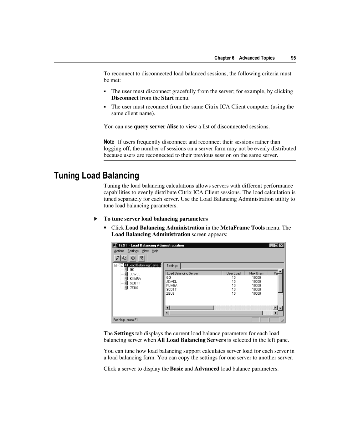 Citrix Systems 1.8 manual 7XQLQJ/RDG%DODQFLQJ 