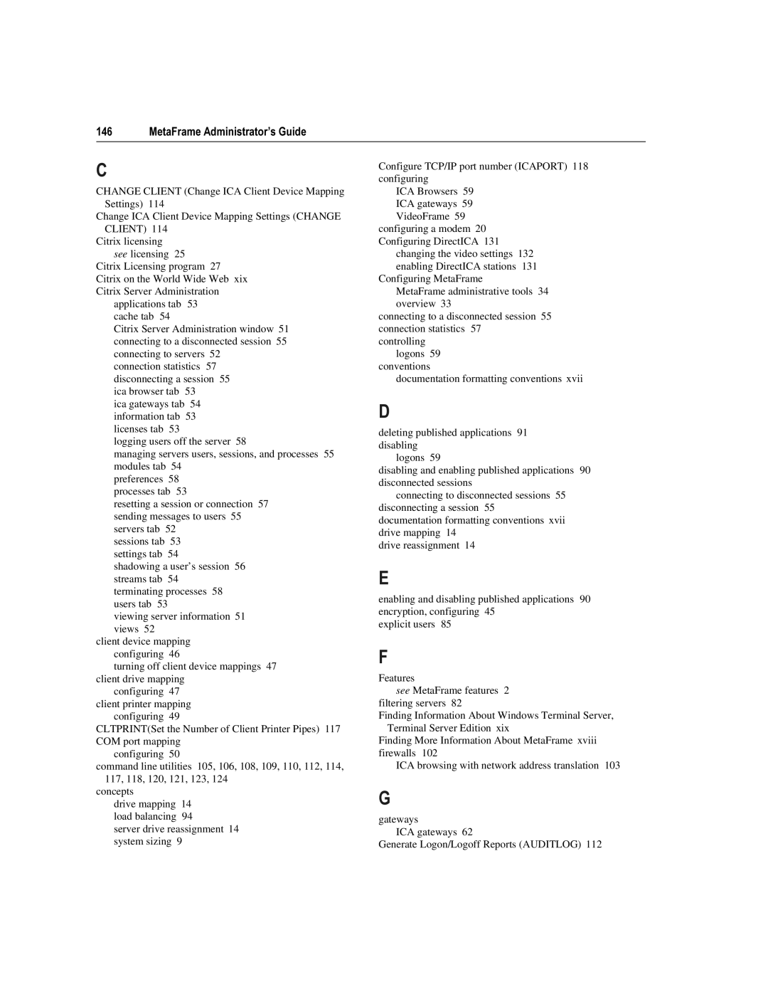 Citrix Systems 1.8 manual 0HWDUDPH$GPLQLVWUDWRUªV*XLGH 