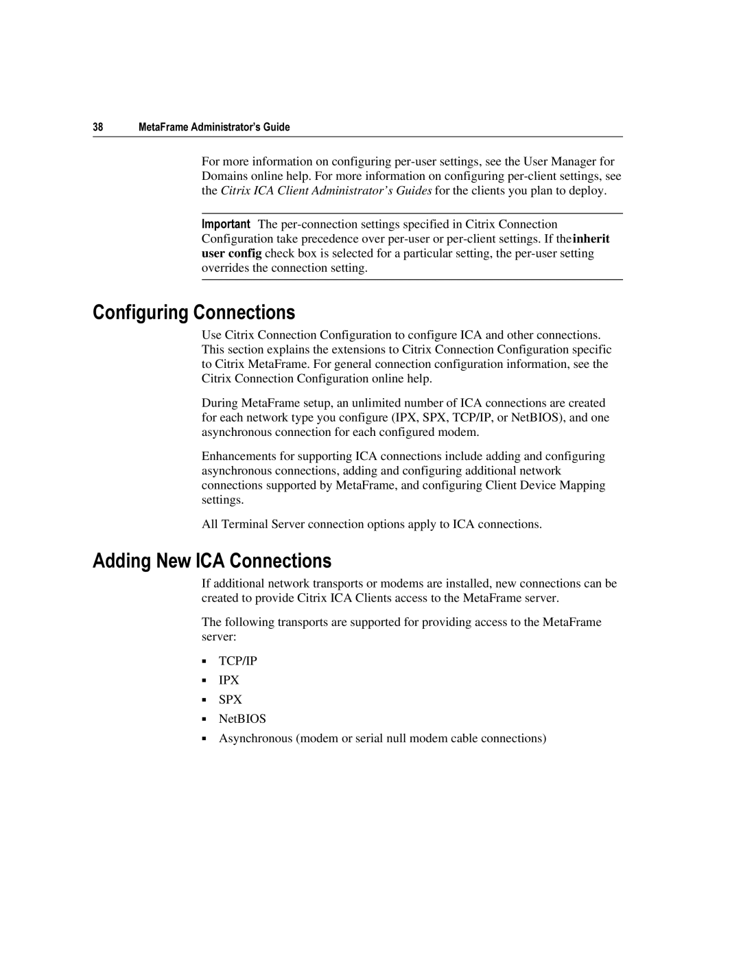 Citrix Systems 1.8 manual Rqiljxulqj&Rqqhfwlrqv, $GGLQJ1HZ,&$&RQQHFWLRQV 