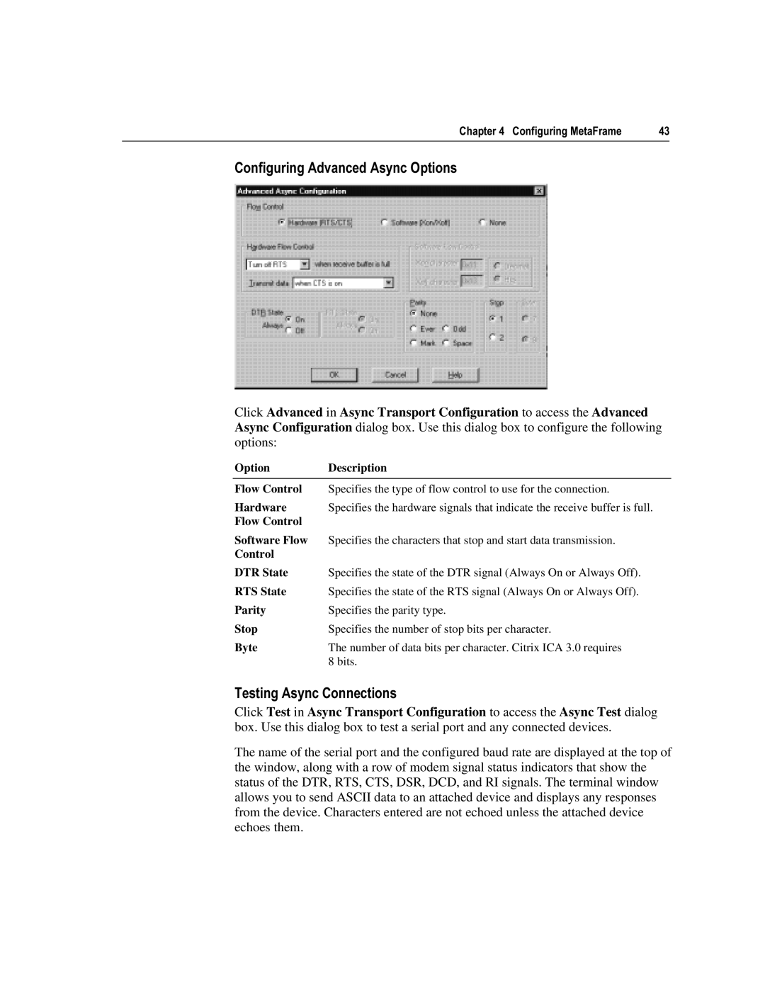 Citrix Systems 1.8 manual RQILJXULQJ$GYDQFHG$V\QF2SWLRQV 