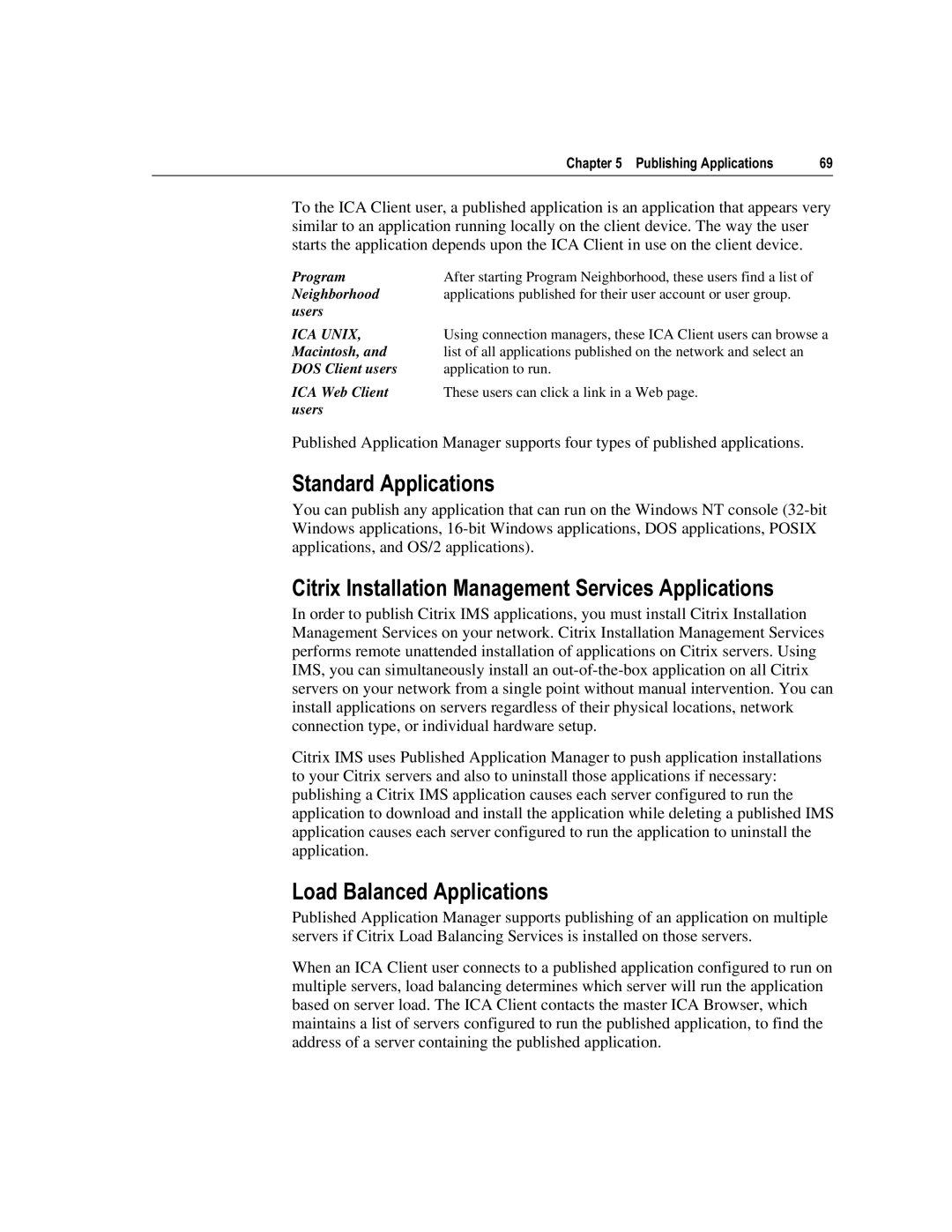 Citrix Systems 1.8 manual 6WDQGDUG$SSOLFDWLRQV, Rdg%Dodqfhg$Ssolfdwlrqv 