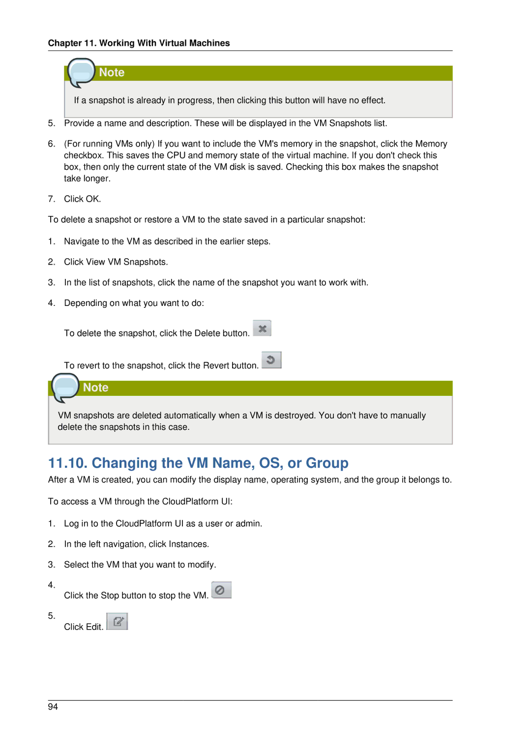 Citrix Systems 4.2 manual Changing the VM Name, OS, or Group 