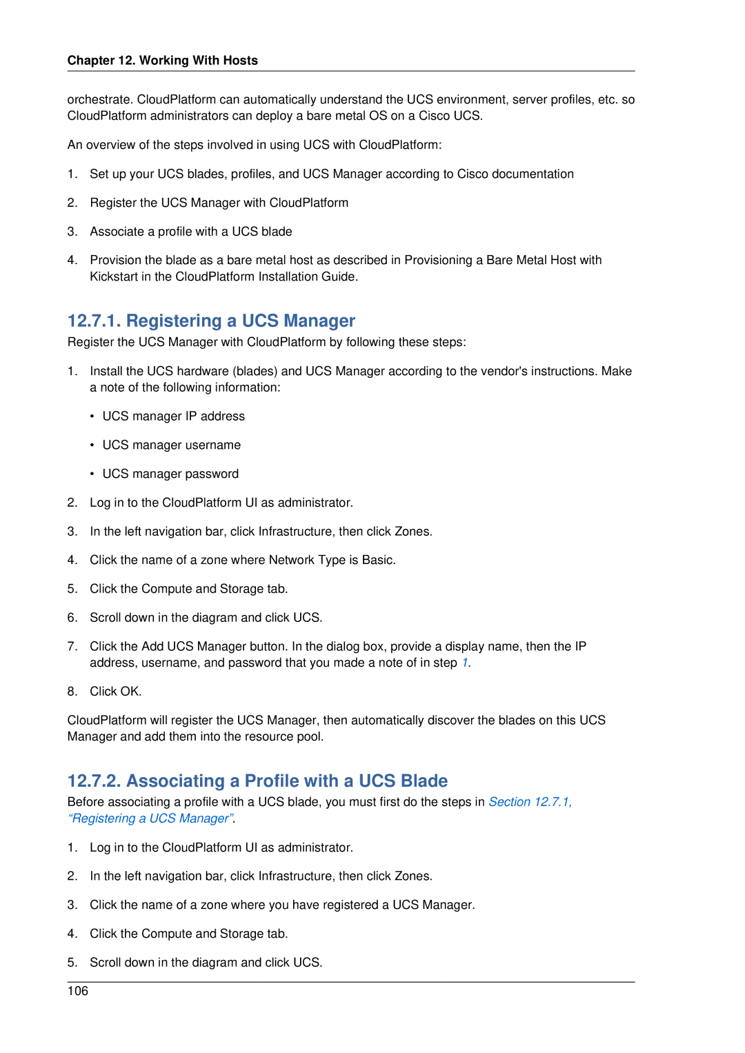 Citrix Systems 4.2 manual Registering a UCS Manager, Associating a Profile with a UCS Blade 