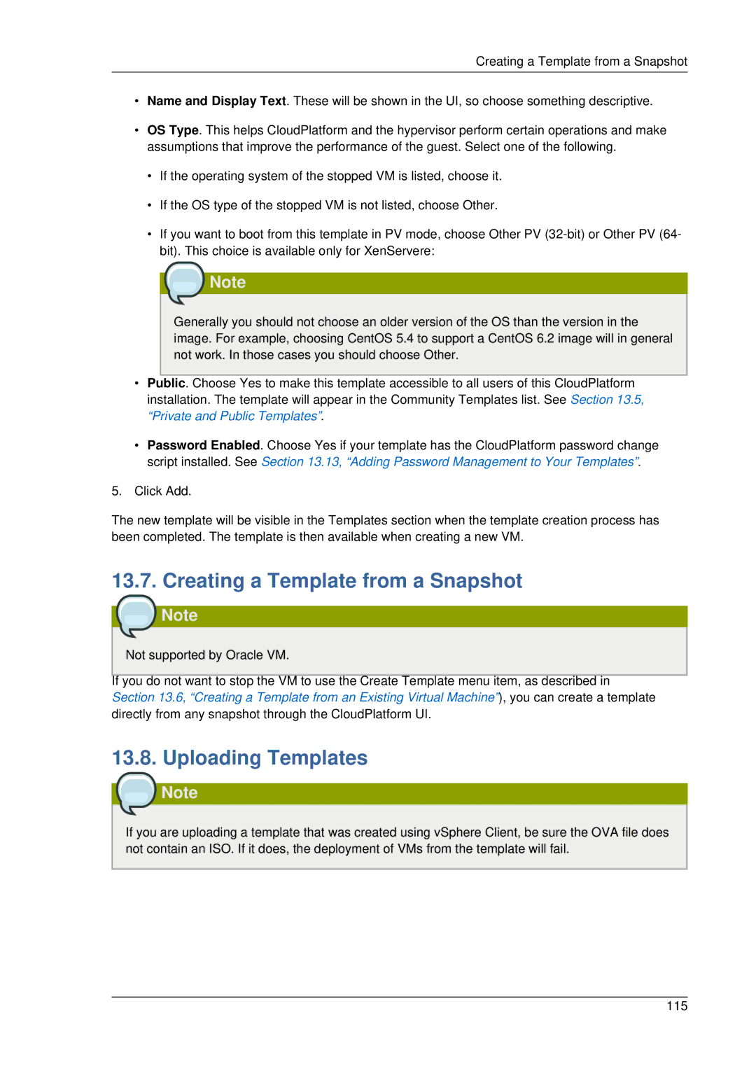 Citrix Systems 4.2 manual Creating a Template from a Snapshot, Uploading Templates 