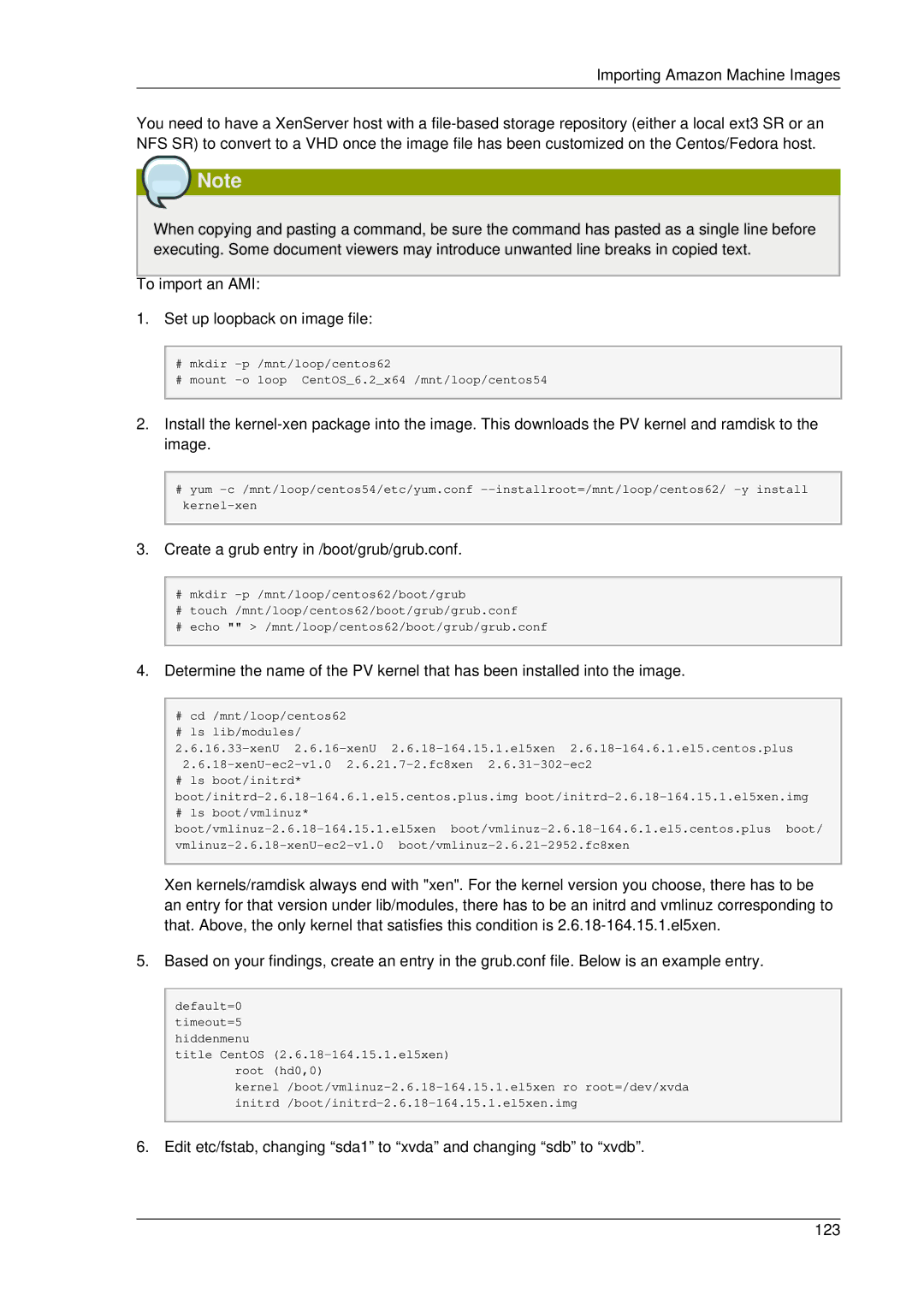 Citrix Systems 4.2 manual Create a grub entry in /boot/grub/grub.conf 