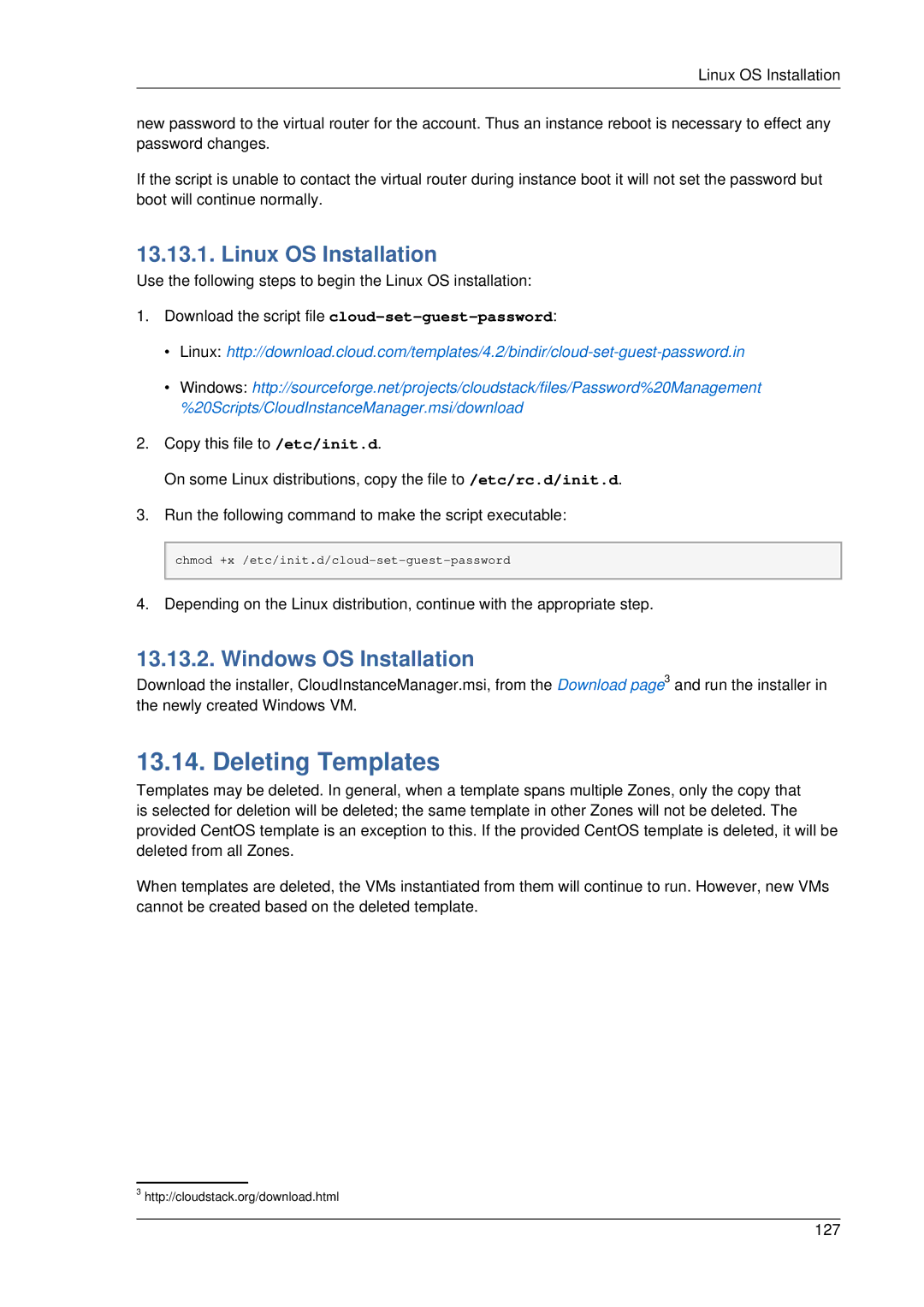 Citrix Systems 4.2 manual Deleting Templates, Linux OS Installation, Windows OS Installation 