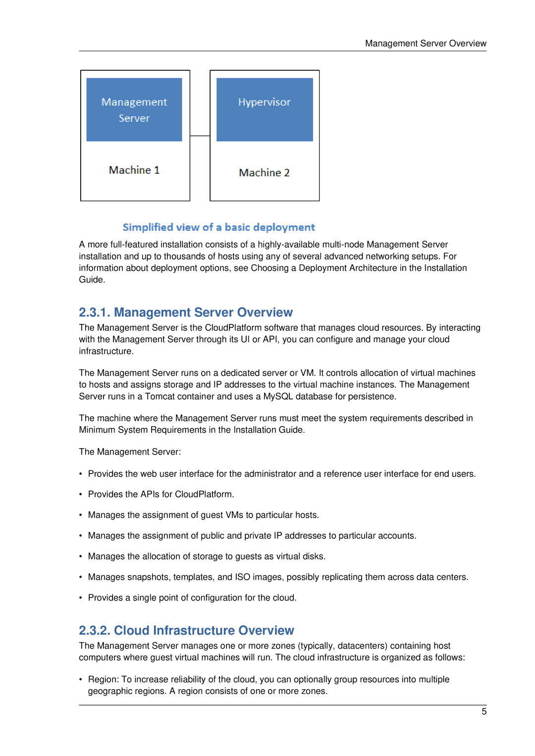 Citrix Systems 4.2 manual Management Server Overview, Cloud Infrastructure Overview 