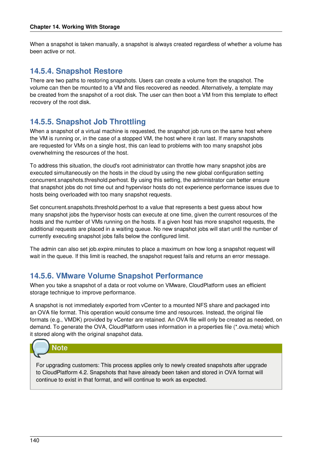 Citrix Systems 4.2 manual Snapshot Restore, Snapshot Job Throttling, VMware Volume Snapshot Performance 