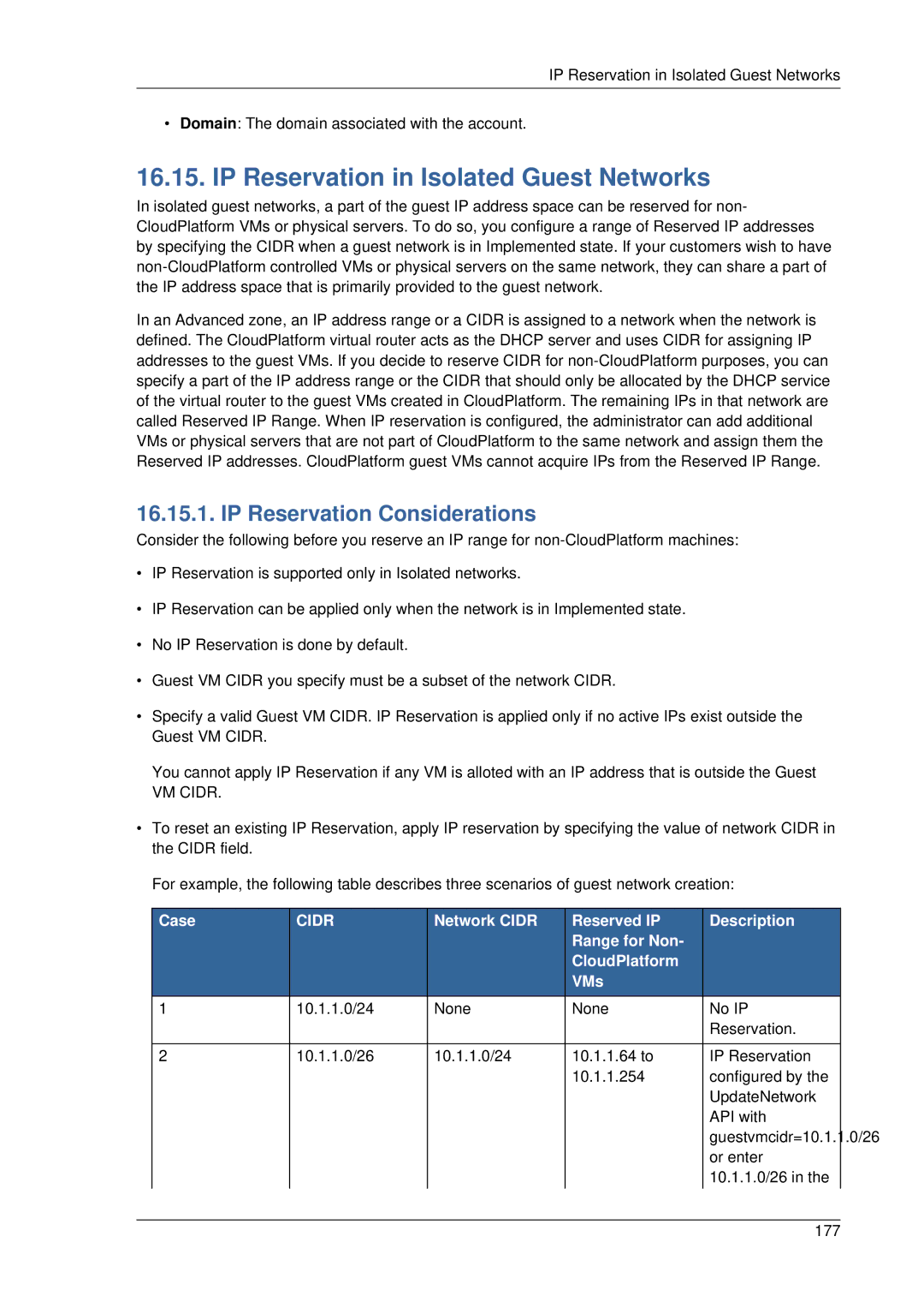 Citrix Systems 4.2 manual IP Reservation in Isolated Guest Networks, IP Reservation Considerations 