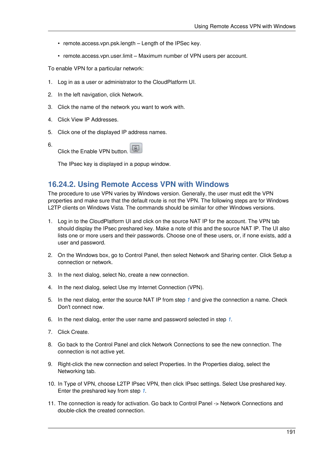 Citrix Systems 4.2 manual Using Remote Access VPN with Windows 