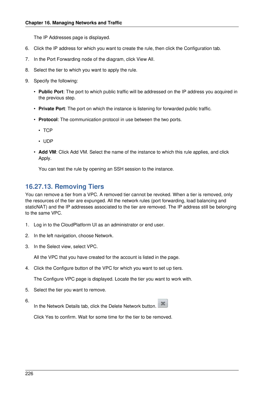 Citrix Systems 4.2 manual Removing Tiers, Tcp Udp 