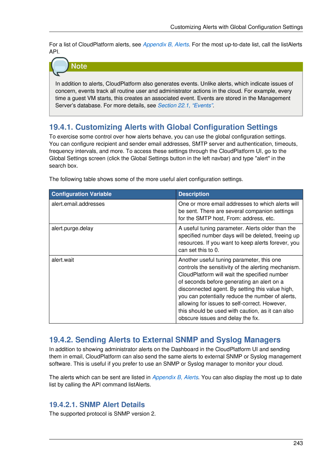 Citrix Systems 4.2 manual Customizing Alerts with Global Configuration Settings, Snmp Alert Details 