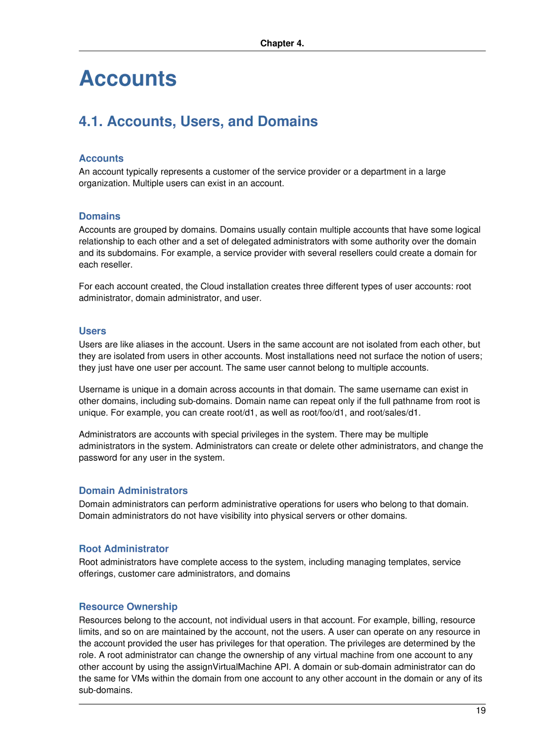 Citrix Systems 4.2 manual Accounts, Users, and Domains 