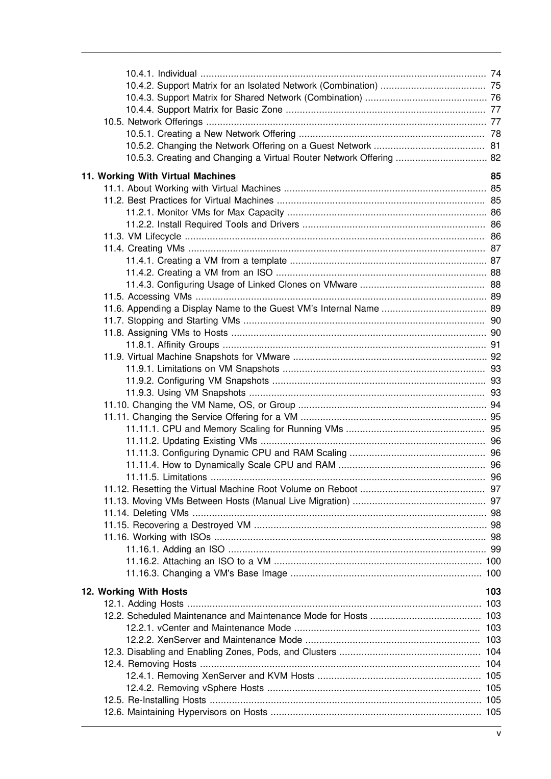 Citrix Systems 4.2 manual Working With Virtual Machines, Working With Hosts 103 