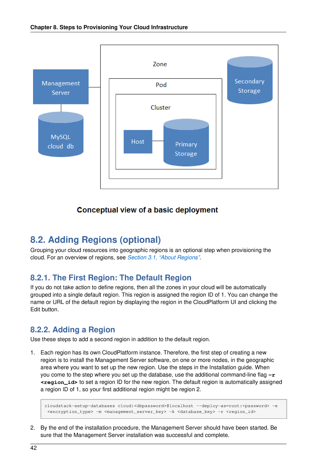 Citrix Systems 4.2 manual Adding Regions optional, First Region The Default Region, Adding a Region 