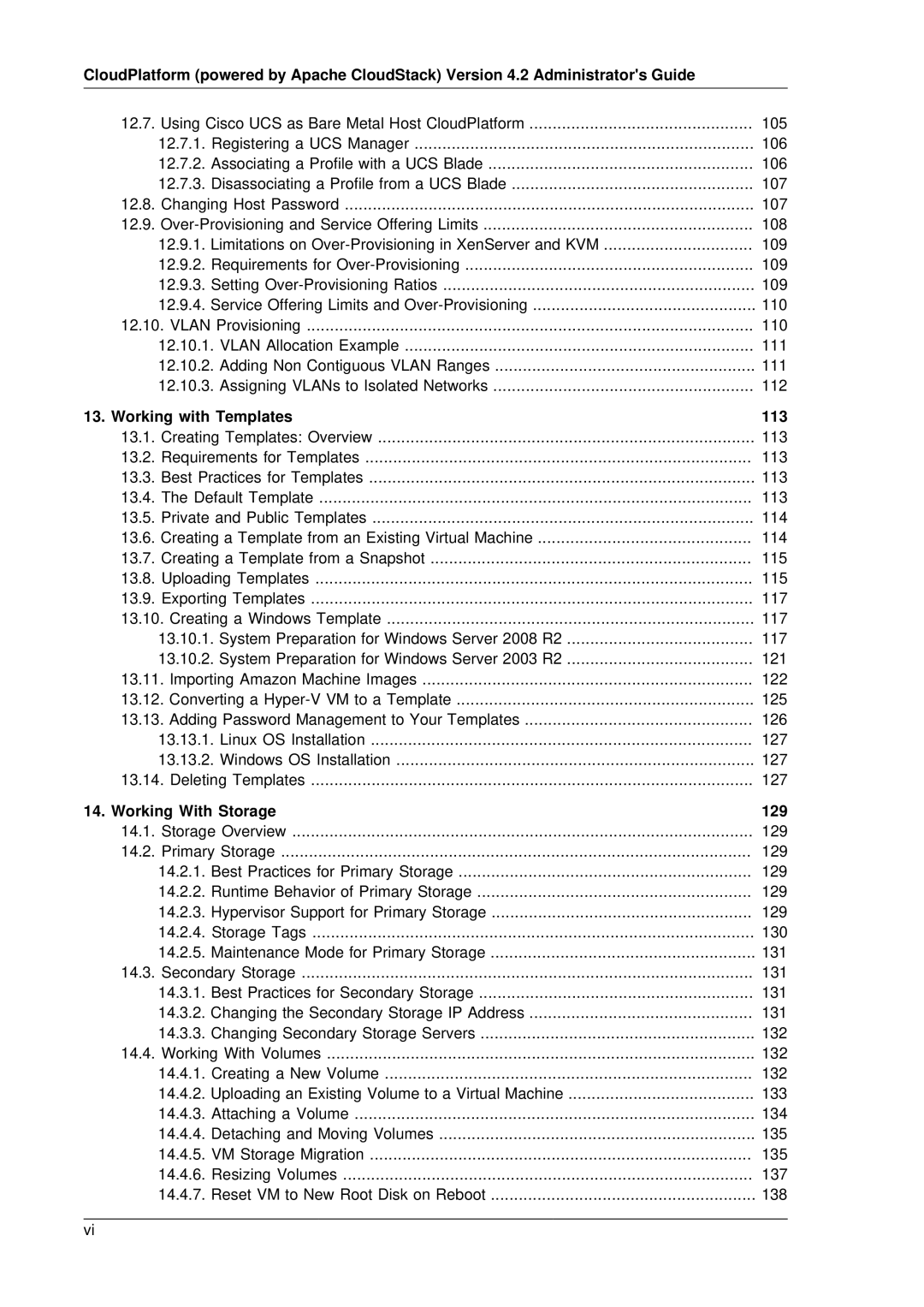 Citrix Systems 4.2 manual Working with Templates 113, Working With Storage 129 