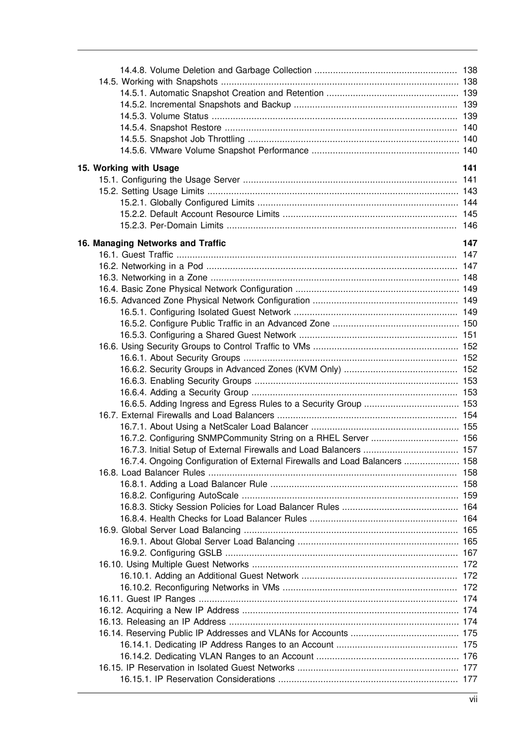 Citrix Systems 4.2 manual Working with Usage 141, Managing Networks and Traffic 147 