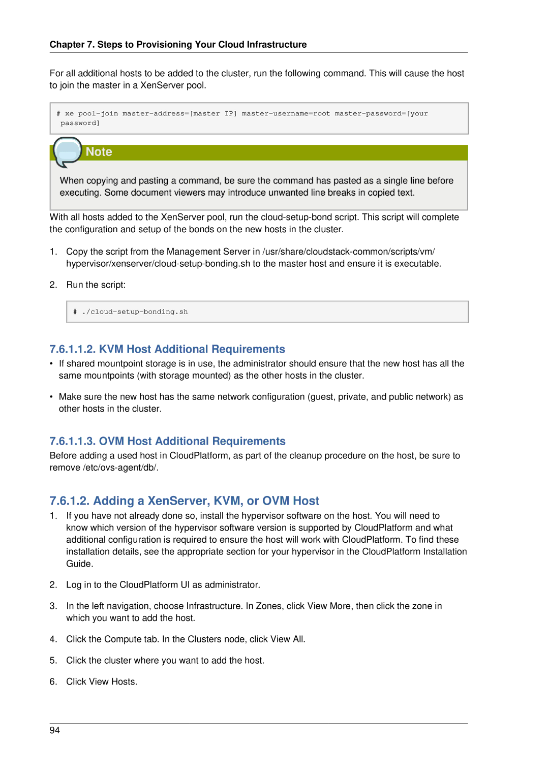 Citrix Systems 4.2 manual Adding a XenServer, KVM, or OVM Host, KVM Host Additional Requirements 