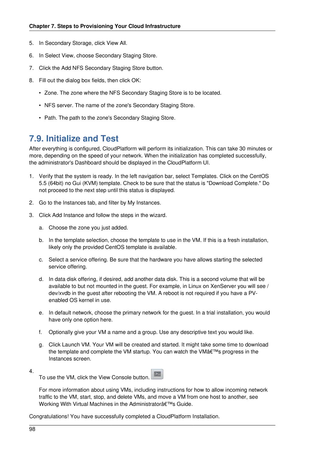 Citrix Systems 4.2 manual Initialize and Test 