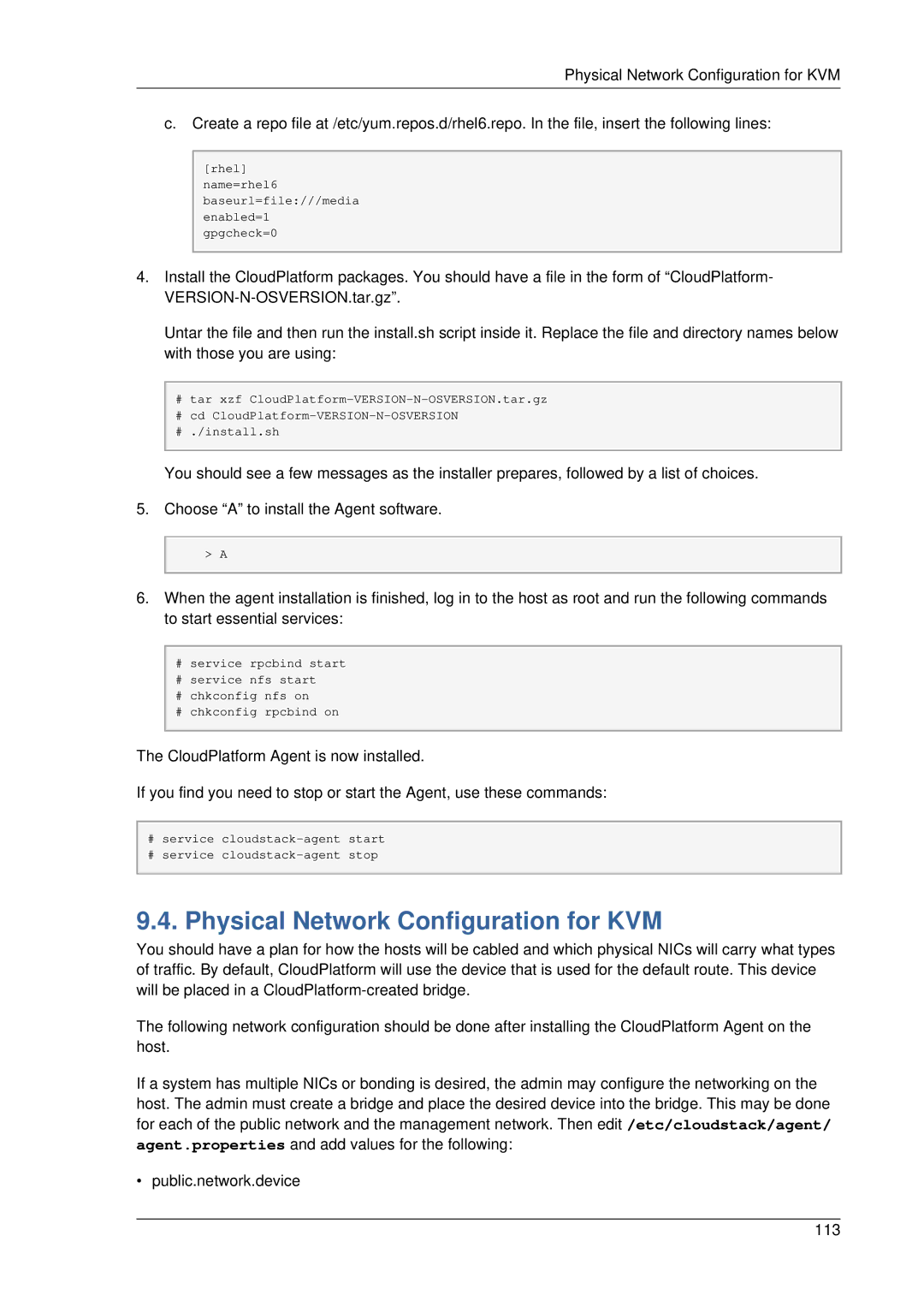 Citrix Systems 4.2 manual Physical Network Configuration for KVM 