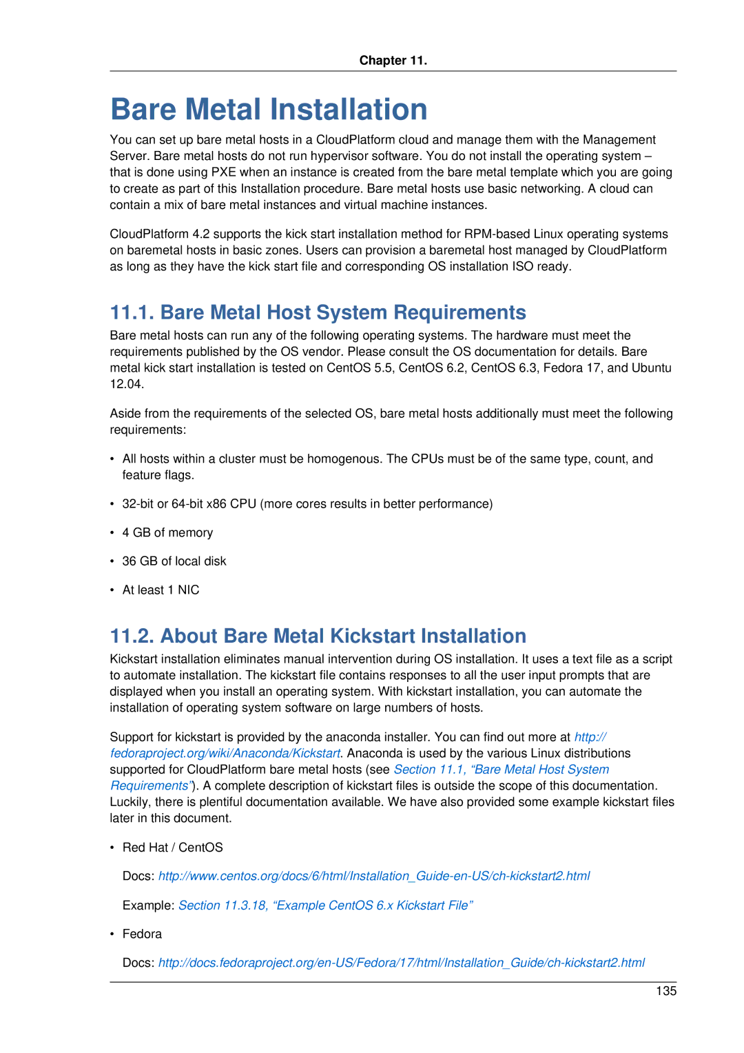 Citrix Systems 4.2 Bare Metal Installation, Bare Metal Host System Requirements, About Bare Metal Kickstart Installation 