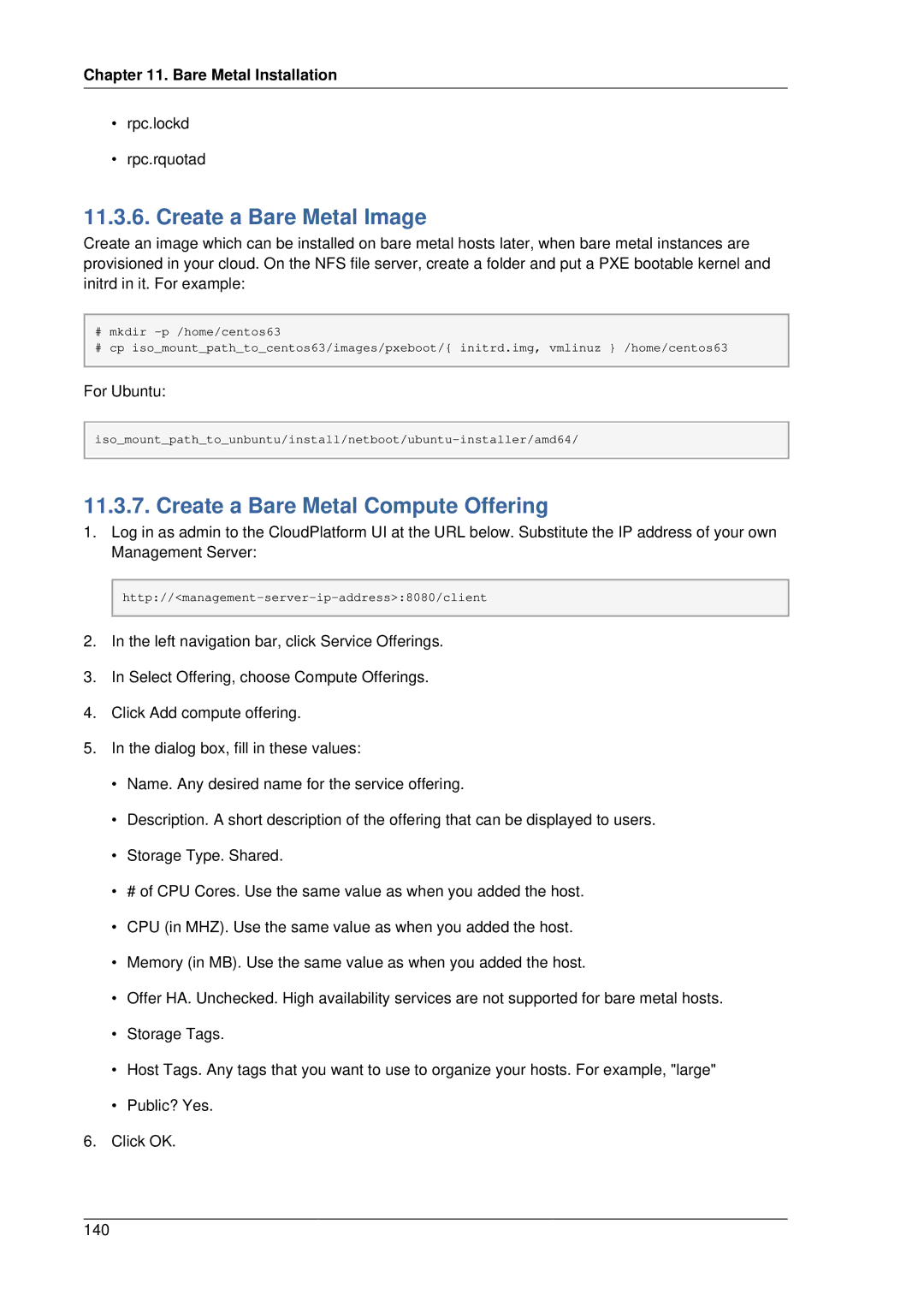 Citrix Systems 4.2 manual Create a Bare Metal Image, Create a Bare Metal Compute Offering 