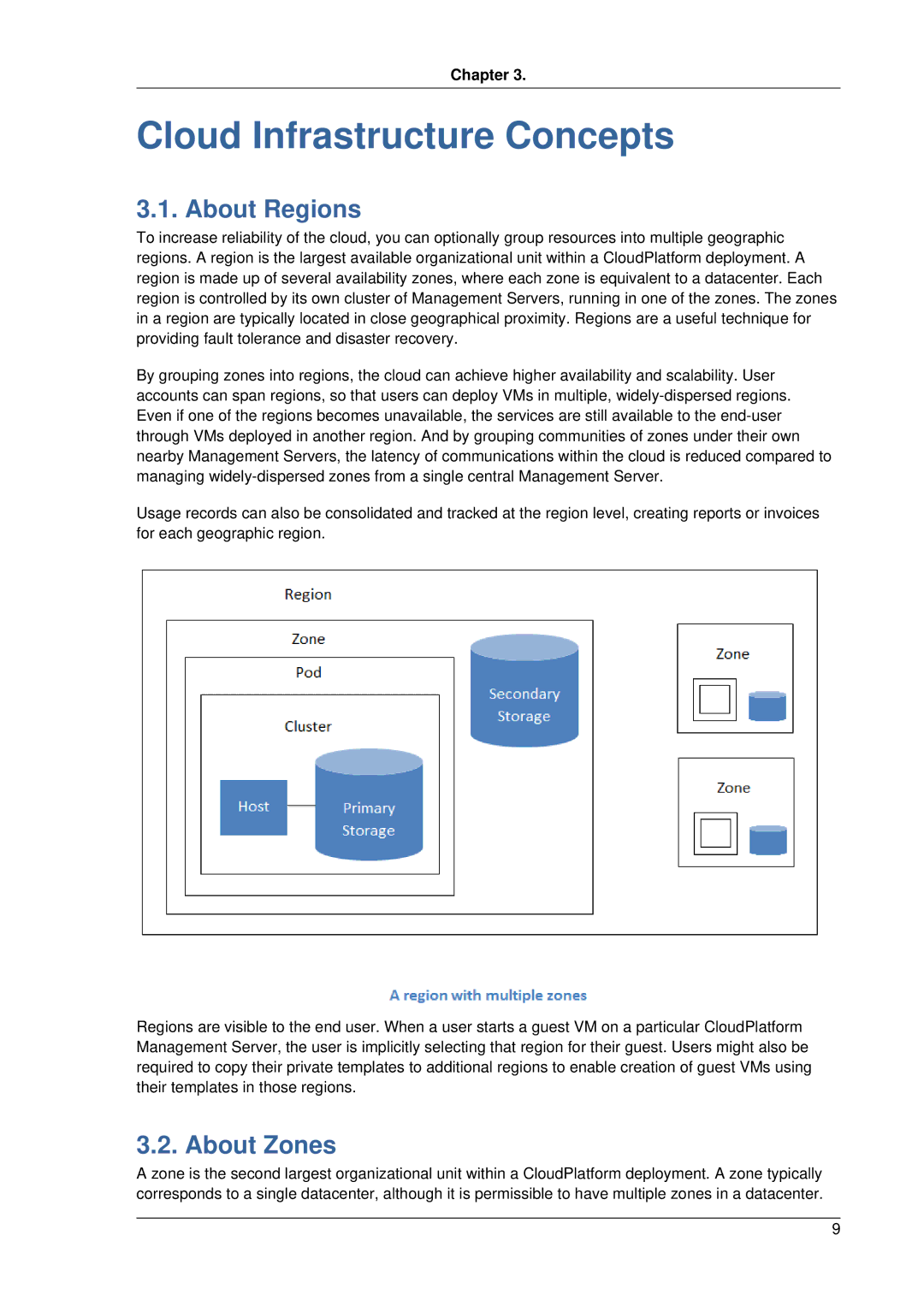 Citrix Systems 4.2 manual Cloud Infrastructure Concepts, About Regions, About Zones 