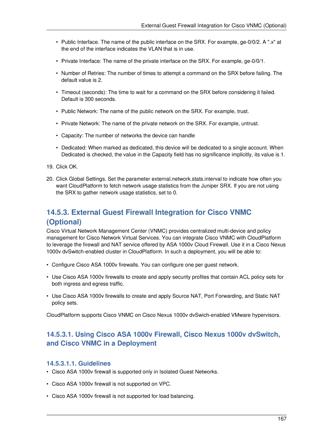 Citrix Systems 4.2 manual External Guest Firewall Integration for Cisco Vnmc Optional, Guidelines 