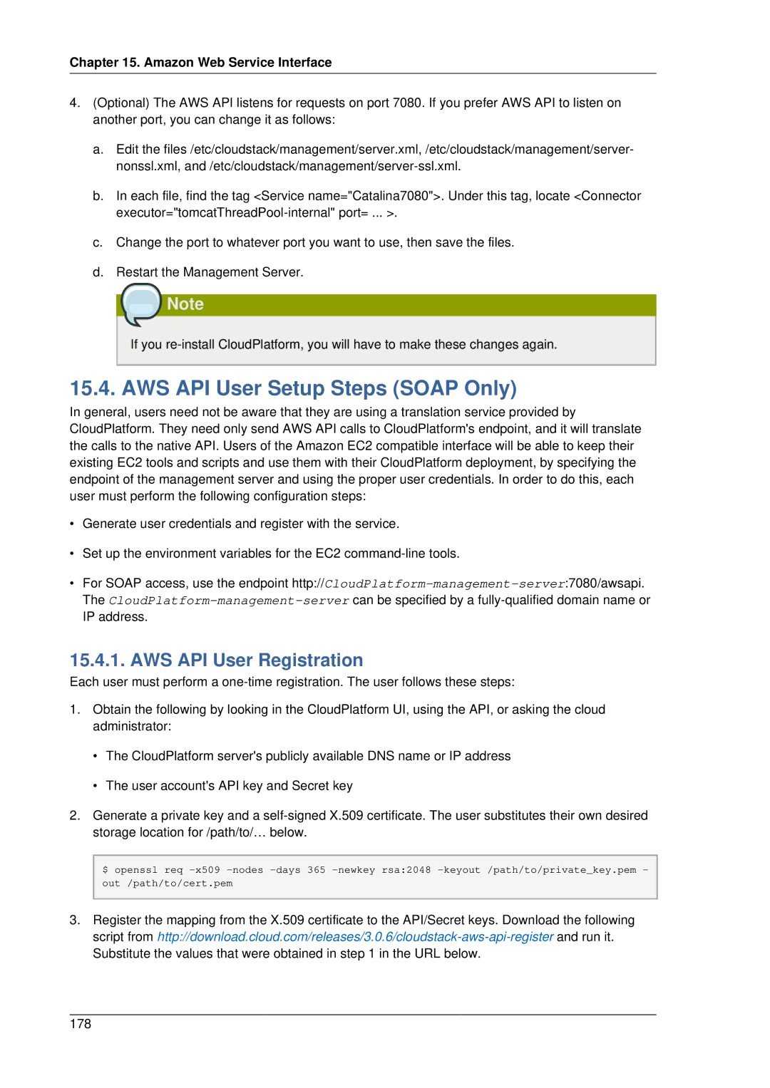 Citrix Systems 4.2 manual AWS API User Setup Steps Soap Only, AWS API User Registration, Amazon Web Service Interface 