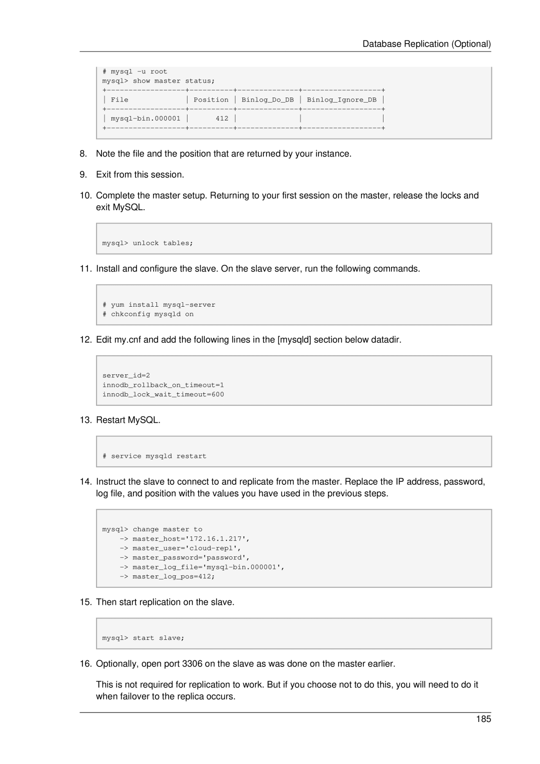 Citrix Systems 4.2 manual Restart MySQL 