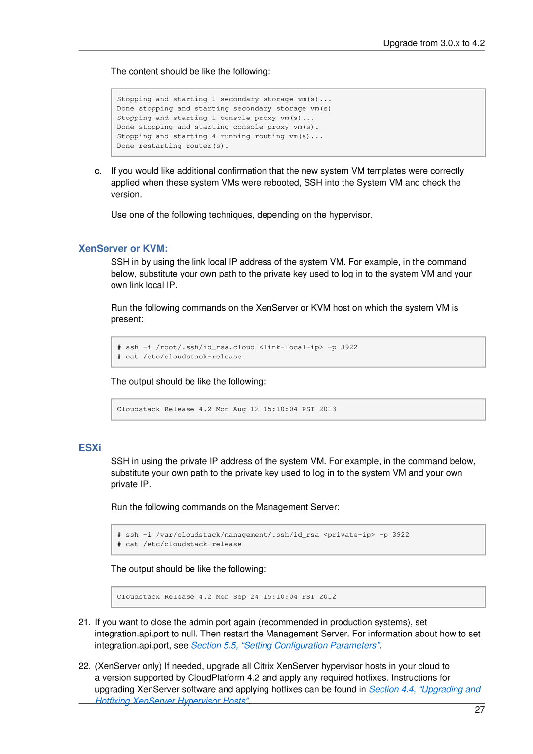 Citrix Systems 4.2 manual XenServer or KVM 