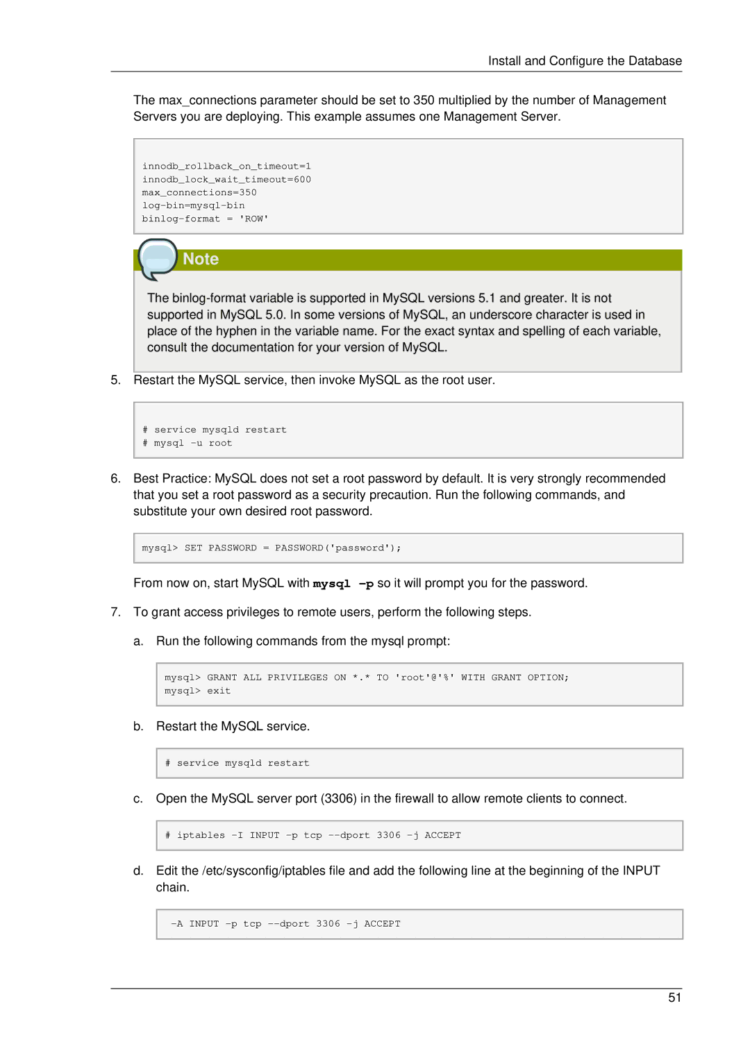 Citrix Systems 4.2 manual Restart the MySQL service 