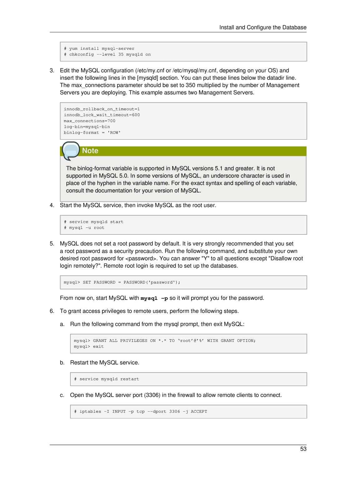 Citrix Systems 4.2 manual # yum install mysql-server # chkconfig --level 35 mysqld on 